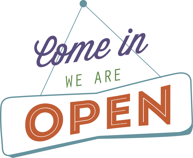 COME IN WE ARE OPEN - CPL ILLUSTRATION: sign - come in we are open