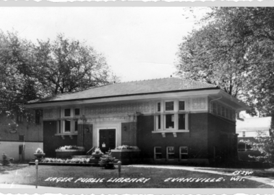 View of the library exterior in 1952