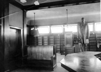 Interior of the library prior to opening in 1908