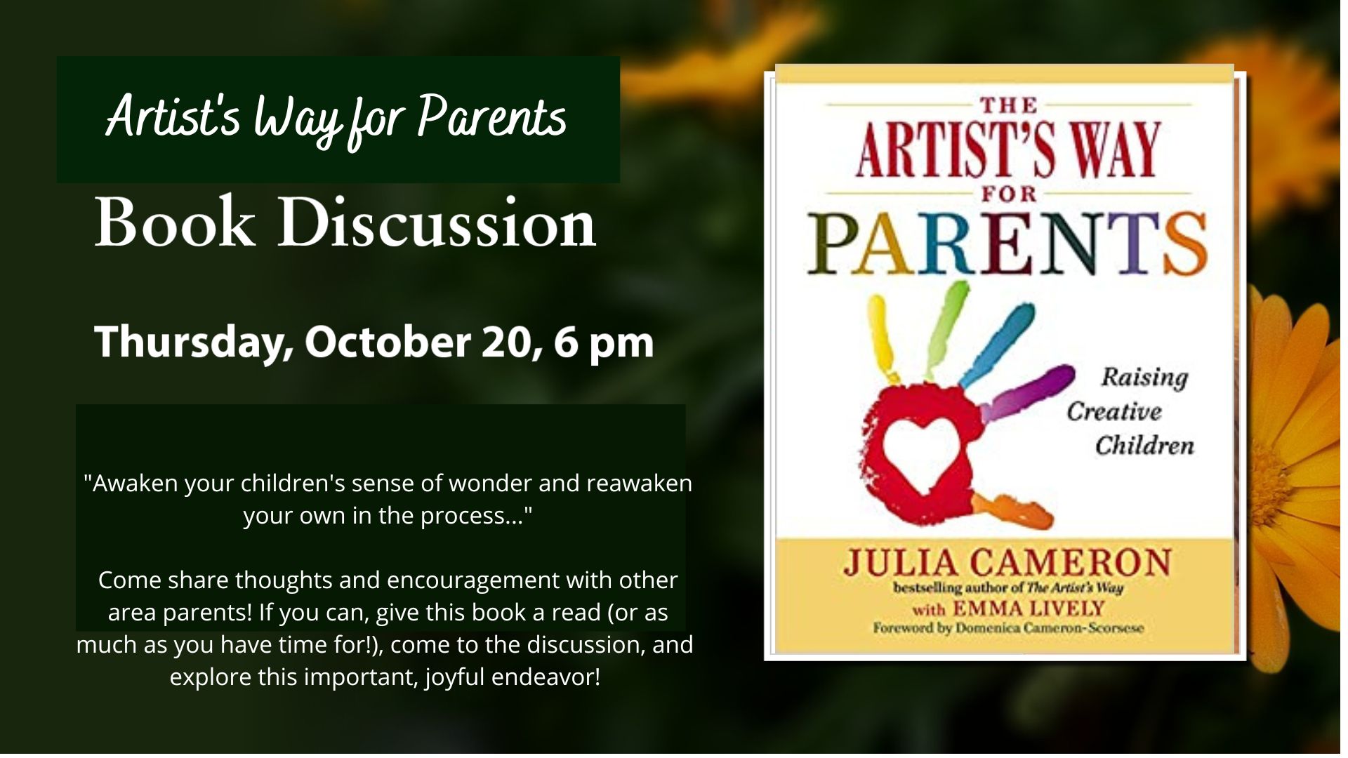artists way for parents slide Banner: Artists Way for Parents
