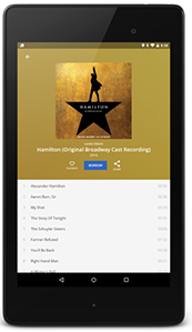 Hoopla Music mobile app screenshot