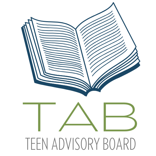 thumbnail_image (1) Illustrated open book with the words T.A.B. Teen Advisory Board underneath.