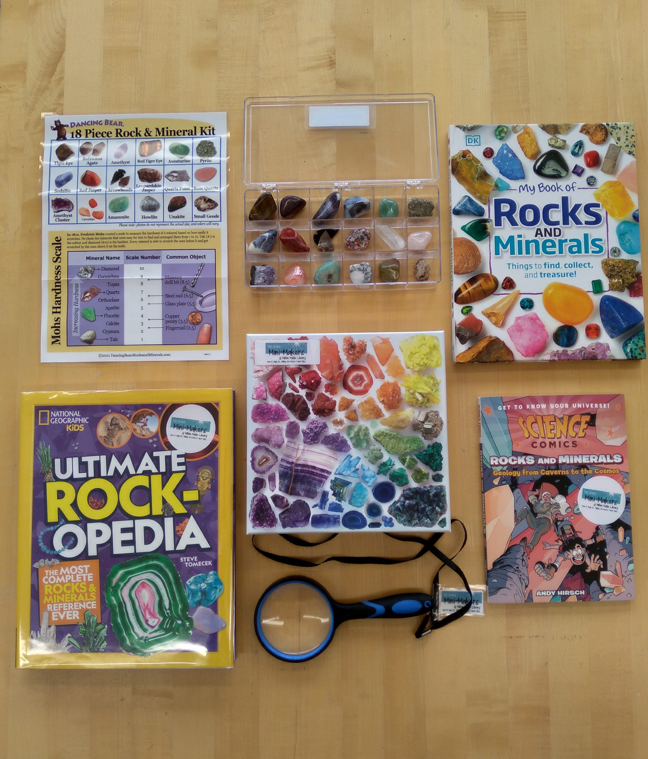 Contents of Rocks and Minerals Checkout Kit