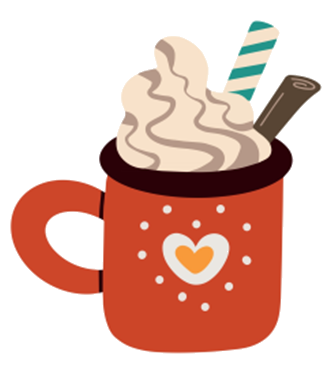A red mug with whipped cream coming out the top.