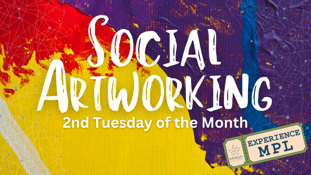 Social Artworking graphic with painted background.