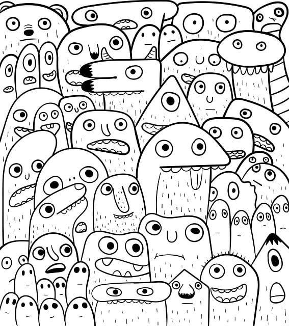 doodles of monsters