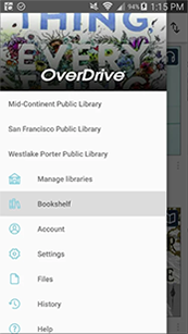 OverDrive App Screenshot