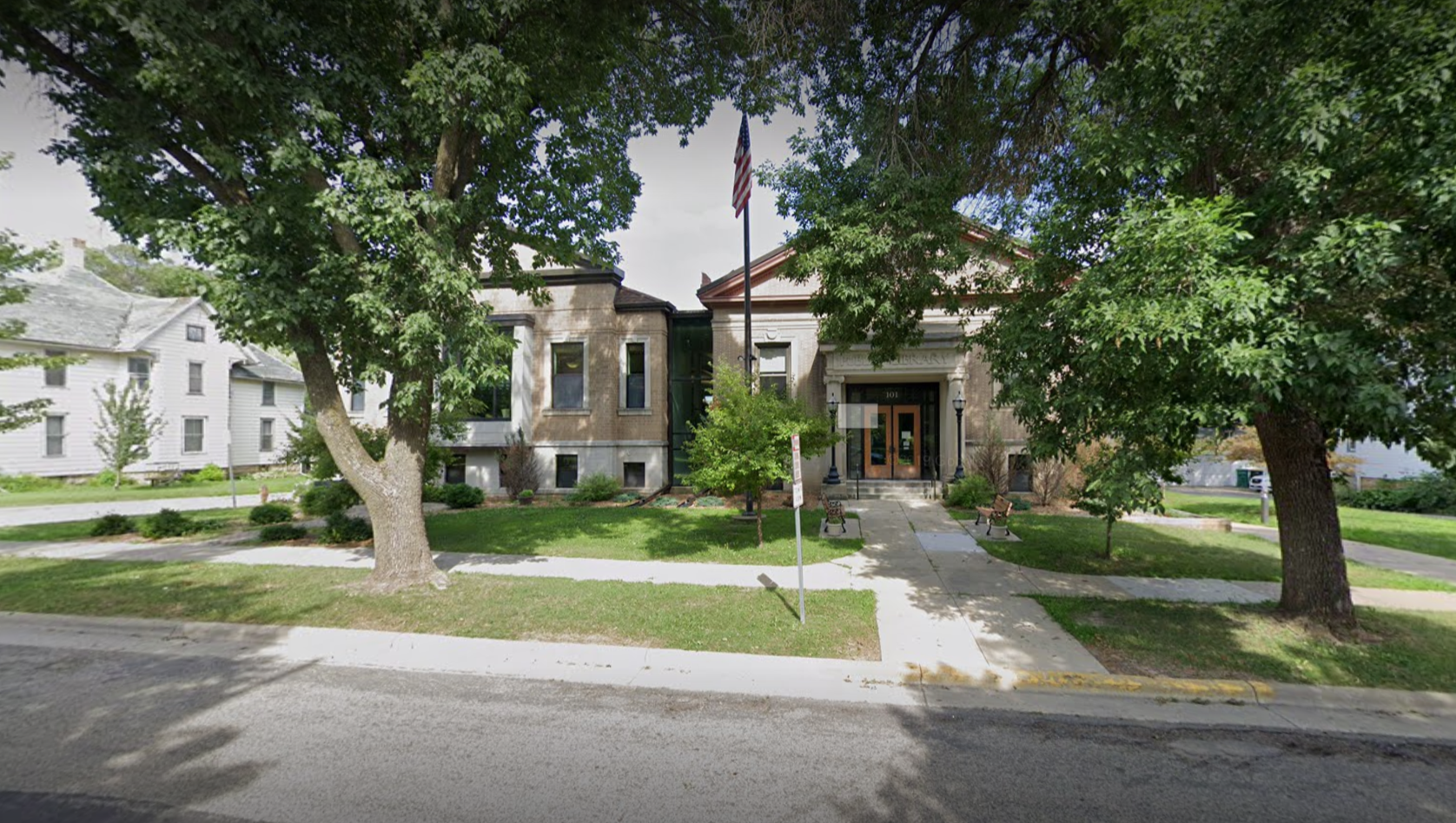 Edgerton Public Library - google street view Front exterior of the Edgerton Public Library
