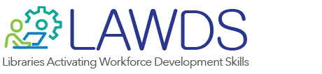 Logo: LAWDS. Libraries Activating Workforce Development Skills.