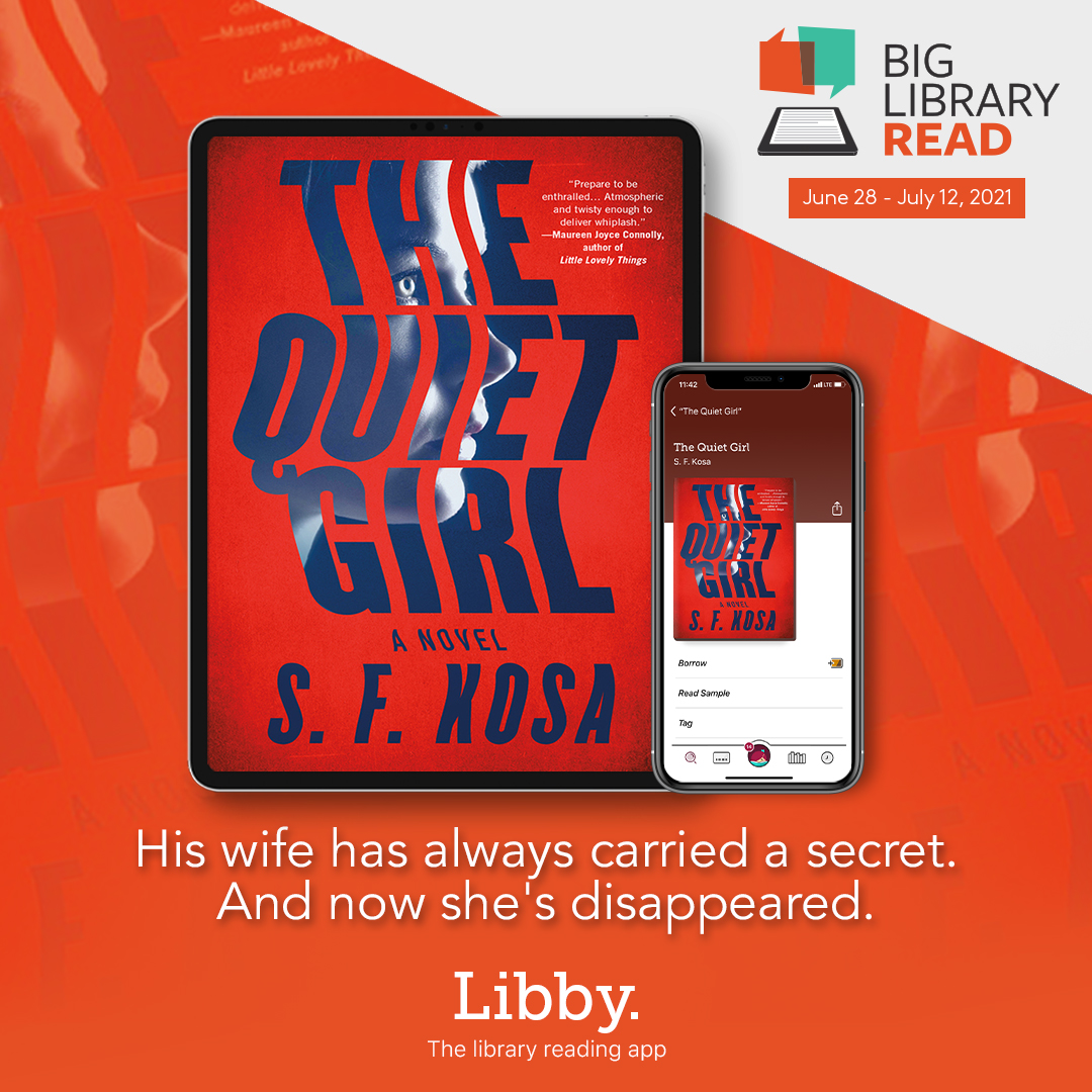 Big Library Read graphic featuring the book cover of "The Quiet Girl"
